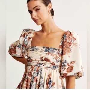 Floral Puff Sleeve Dress Abercrombie Dress